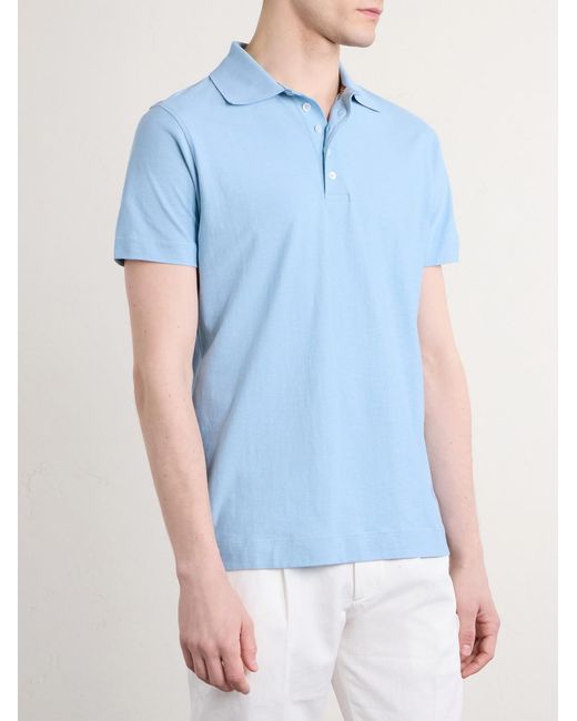 Paul Smith Blue Cotton Polo Shirt for men