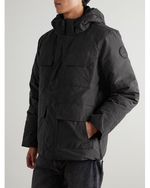 Canada Goose Black Maitland Padded Cotton-Blend Canvas Down Parka for men
