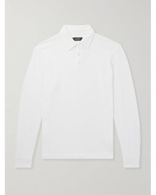 Slowear White Zanone Slim-Fit Cotton-Piqué Polo Shirt for men