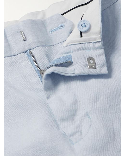 Orlebar Brown Blue Griffon Straight-leg Linen-twill Trousers for men