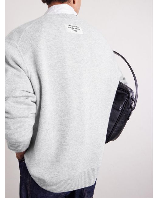 Acne White Klimi Cashmere-blend Sweater for men