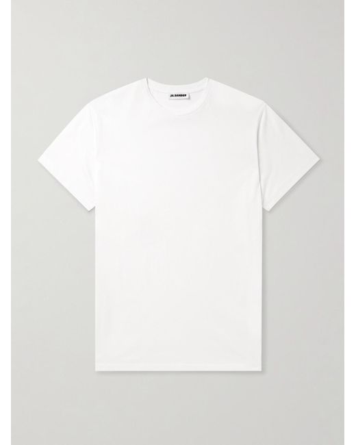 Jil Sander T-Shirt aus Baumwoll-Jersey in White für Herren