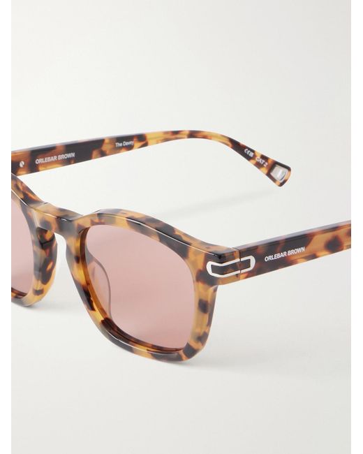 Orlebar Brown Pink The Davey Square-Frame Acetate Sunglasses for men