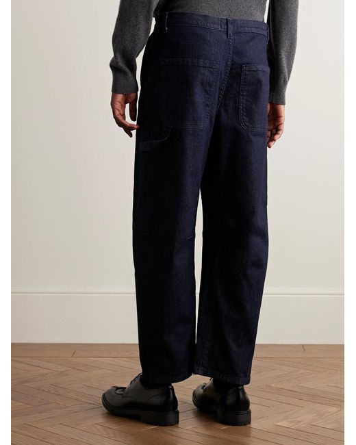 Nili Lotan Blue Carpenter Straight-Leg Cropped Jeans for men