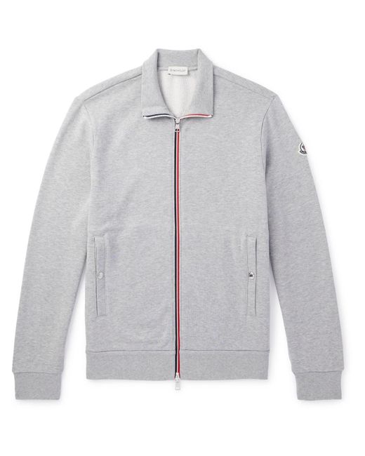 Moncler Gray Logo-appliquéd Cotton-jersey Sweatshirt for men