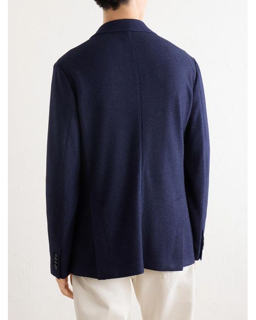 Brioni Blue Cashmere And Silk-Blend Blazer for men