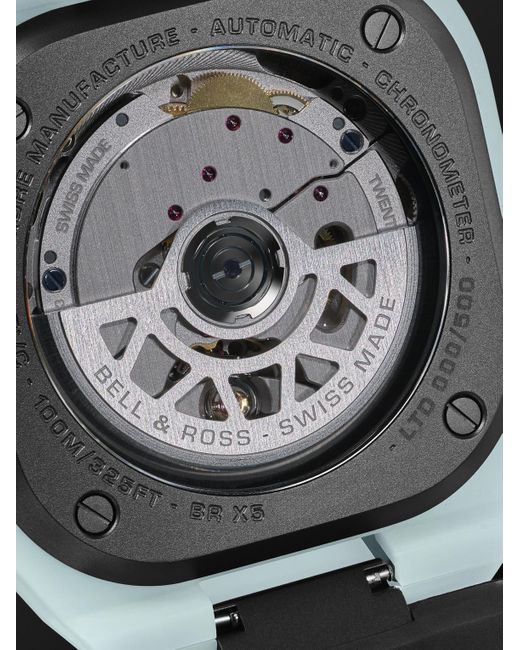 Bell & Ross Black Br-X5 Lum Automatic 41Mm Titanium And Rubber Watch, Ref. No. Brx5R-Blum-Tc/Srb for men