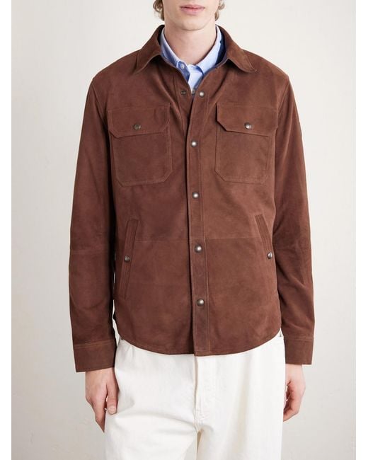 Polo Ralph Lauren Brown Suede Shirt Jacket for men