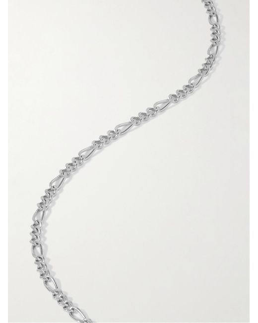 Tom Wood Natural Bo Slim Recycled Rhodium-plated Chain Bracelet for men