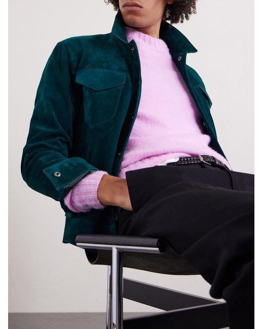 Tom Ford Pink Brushed Cashmere Sweater for men