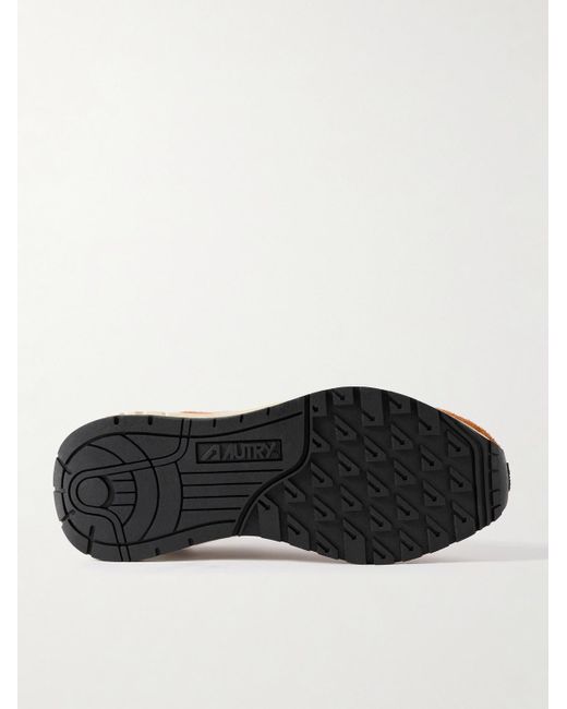 Autry Orange Reelwind Low Suede And Shell Sneakers for men