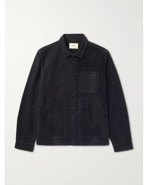 Folk Blue Cotton-Corduroy Jacket for men