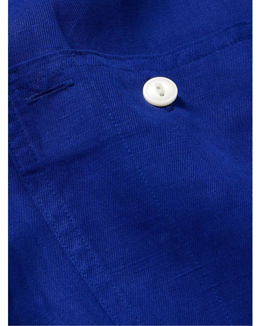 Polo Ralph Lauren Blue Linen And Silk-blend Twill Shirt for men