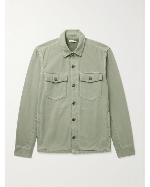 Faherty Brand Hemdjacke aus Baumwoll-Jersey in Green für Herren
