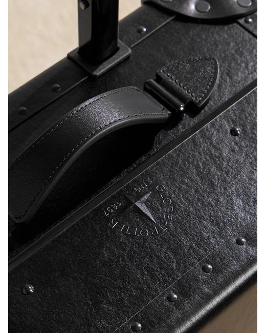 Globe-Trotter Centenary Handgepäckkoffer mit Lederbesatz in Black für Herren