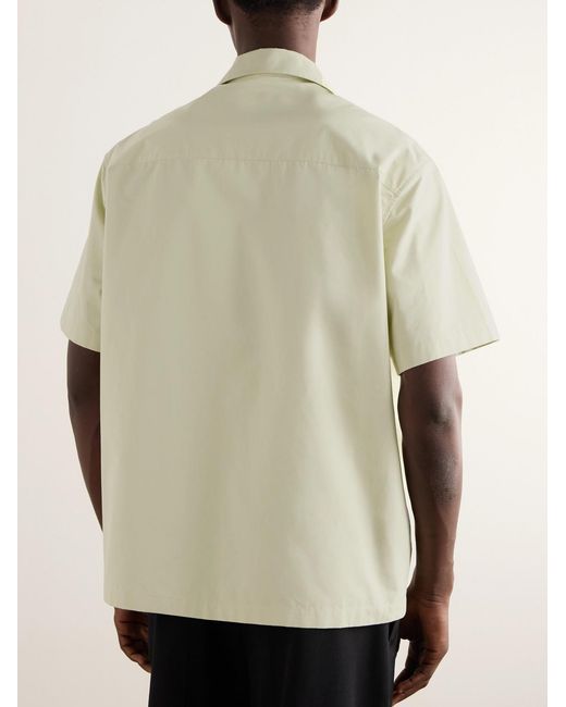 Jil Sander Natural Camp-Collar Cotton-Poplin Shirt for men