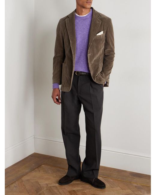 Rubinacci Brown Cotton-Corduroy Blazer for men