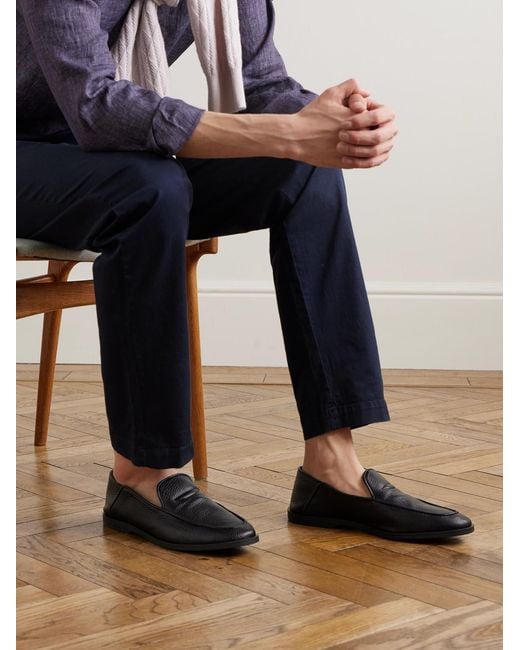 George Cleverley White Mayfair Ii Collapsible-Heel Deerkskin Loafers for men