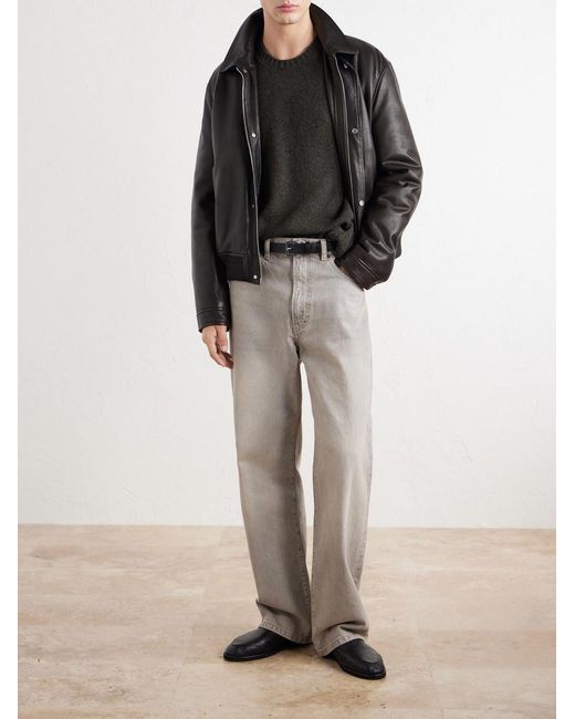Folk Gray Chain Mélange Wool-blend Sweater for men