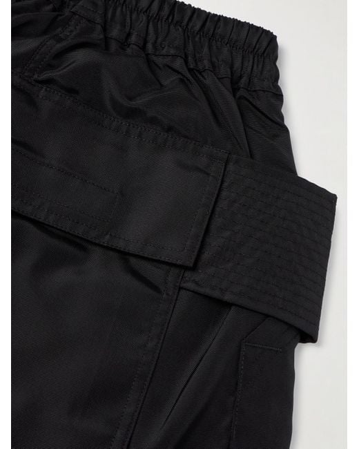 Shorts Cargo A Gamba Dritta di Rick Owens in Black da Uomo