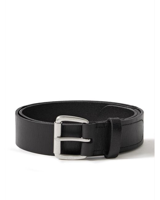 Polo Ralph Lauren Black 3.5Cm Logo-Detailed Leather Belt for men