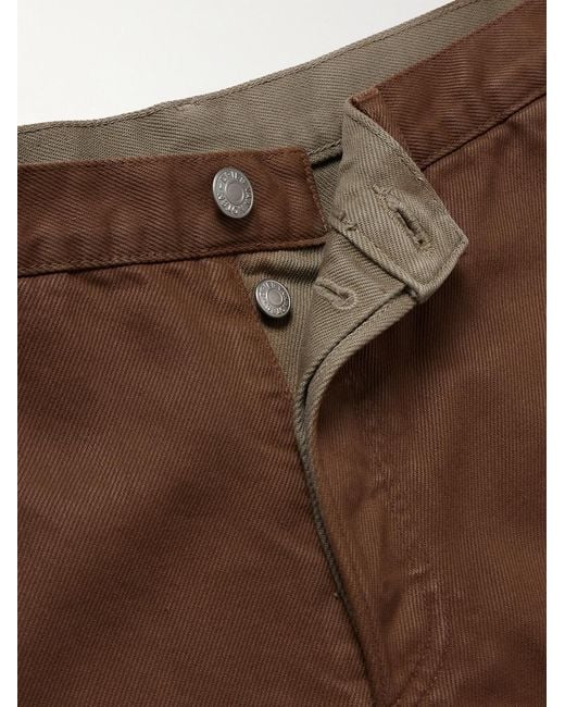 Dries Van Noten Brown Slim-Fit Denim Shorts for men