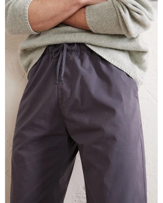Hartford Blue Joggy Straight-leg Cotton Trousers for men