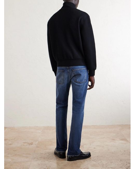 Givenchy Blue Cotton-Blend Zip-Up Sweatshirt for men