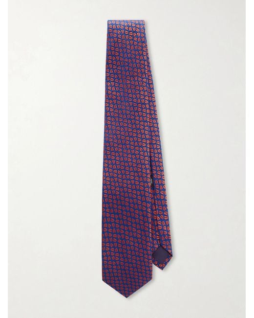 Charvet Purple 8.5Cm Silk-Jacquard Tie for men