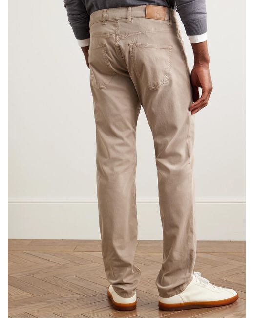 Peter Millar Wayfare schmal geschnittene Hose aus Twill aus einer Stretch-TM-Baumwollmischung in Natural für Herren