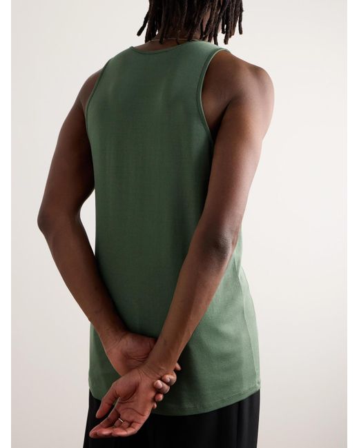 Lemaire Green Slim-fit Cotton-jersey Tank for men