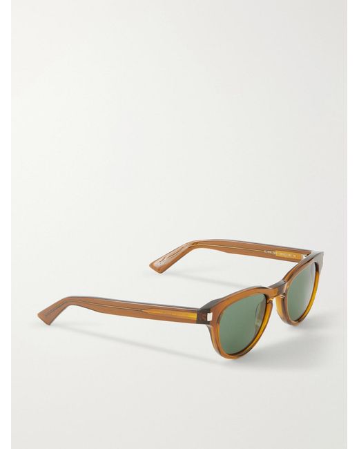 Saint Laurent Green Rounded-frame Acetate Sunglasses for men