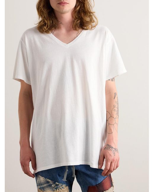 Greg Lauren White Cotton-jersey T-shirt for men