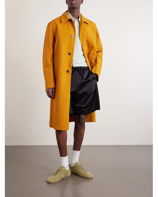Dries Van Noten Yellow Cotton-Canvas Coat for men