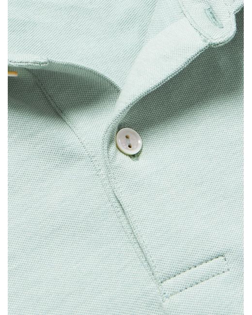 Peter Millar Blue Albatross Pima Cotton-blend Piqué Polo Shirt for men