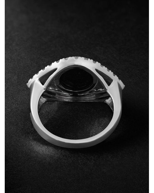 Jacquie Aiche Black Eye Large Lapis Lazuli And Diamond Ring for men