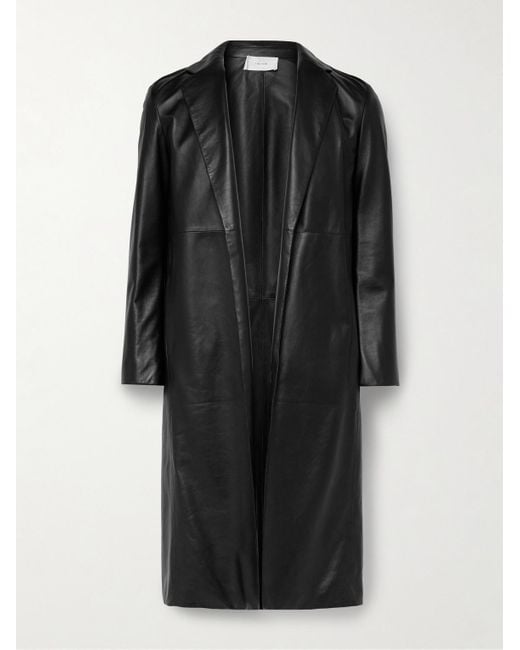 The Row Black Babilor Leather Coat for men