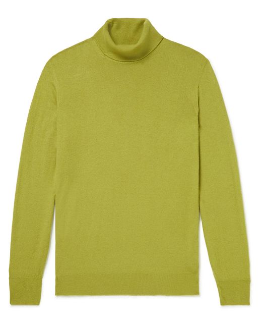 Loro Piana Dolcevita Slim-fit Baby Cashmere Rollneck Sweater in Green ...