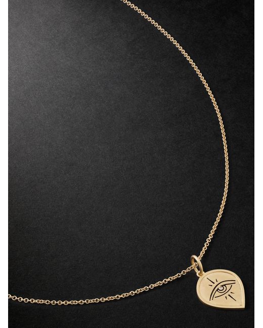 Eye Burst 14-Karat Diamond Pendant Necklace di Jacquie Aiche in Black da Uomo