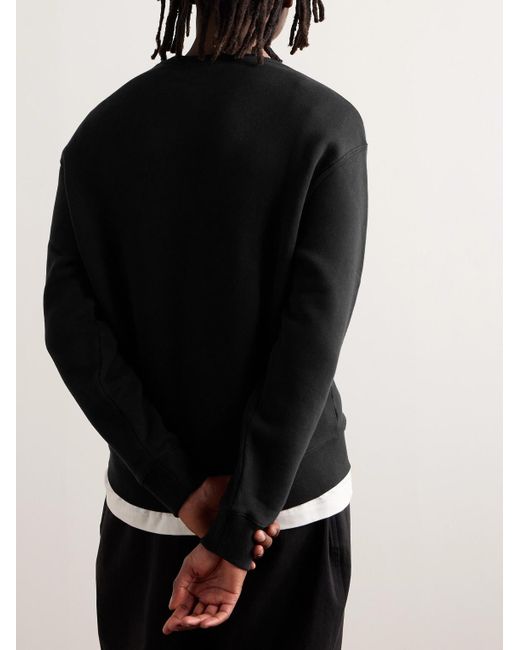 Maison Kitsuné Speedy Fox Sweatshirt aus Baumwoll-Jersey mit Logoapplikation in Black für Herren