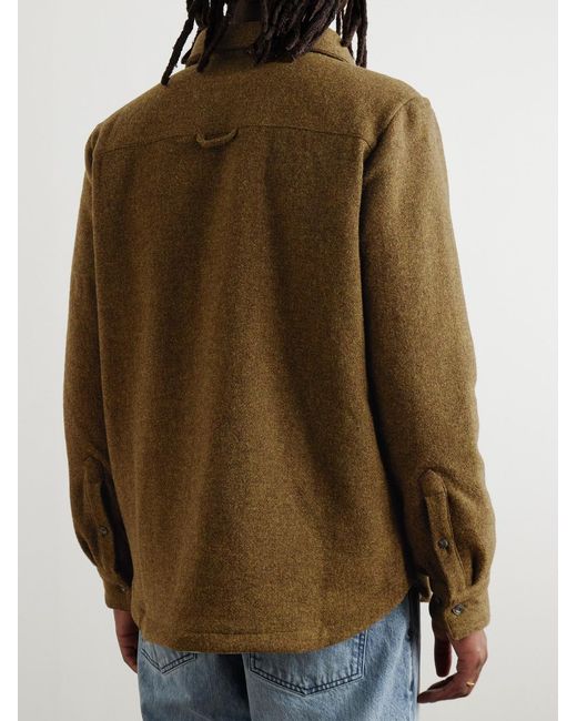 A Kind Of Guise Green Marani Padded Virgin Wool-Felt Overshirt for men