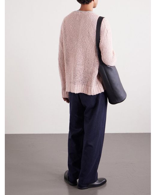 Linen Sweater di Jil Sander in Pink da Uomo