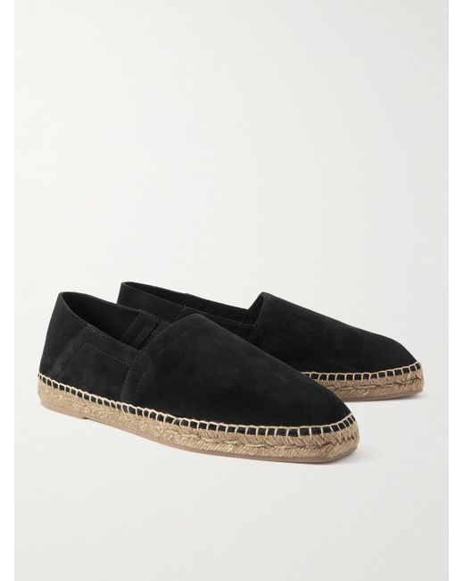 Tom Ford Black Barnes Suede Espadrilles for men