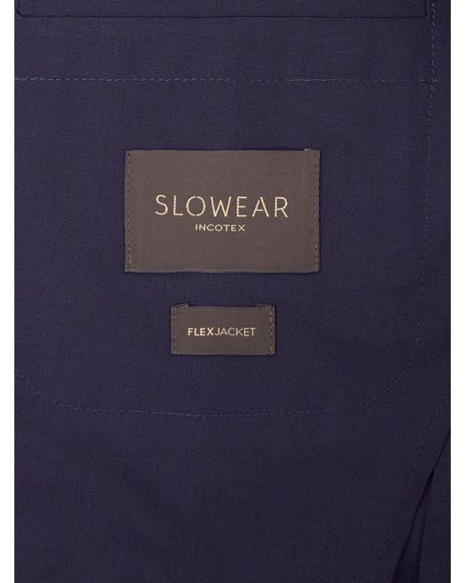 Slowear Blue Wool-blend Suit Jacket for men