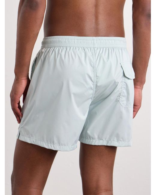 Thom Sweeney Blue Straight-leg Mid-length Swim Shorts for men