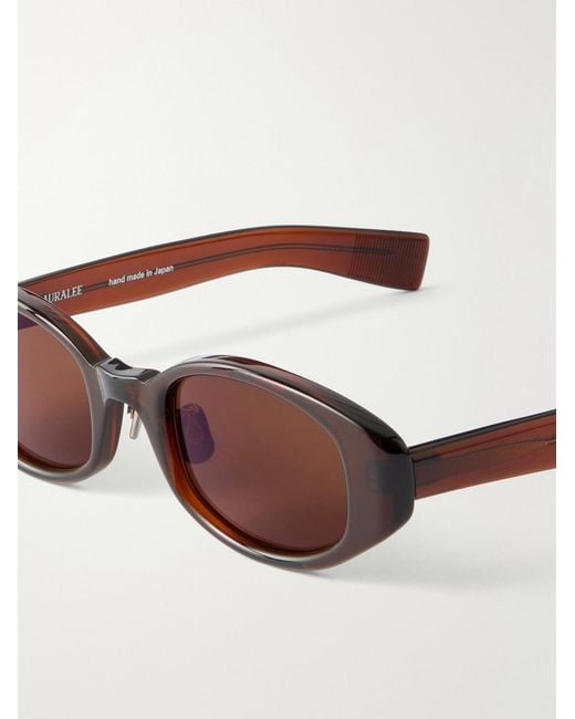 Auralee White Eyevan D-Frame Acetate Sunglasses for men