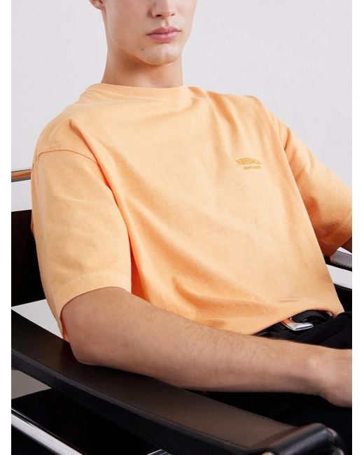 Neighborhood Orange Logo-Embroidered Cotton-Jersey T-Shirt for men