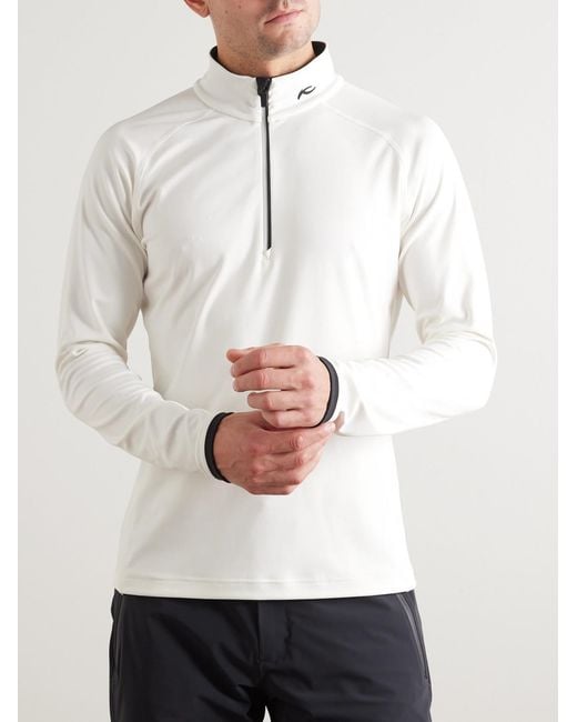 Kjus White Feel Stretch-jersey Half-zip Ski Mid-layer for men