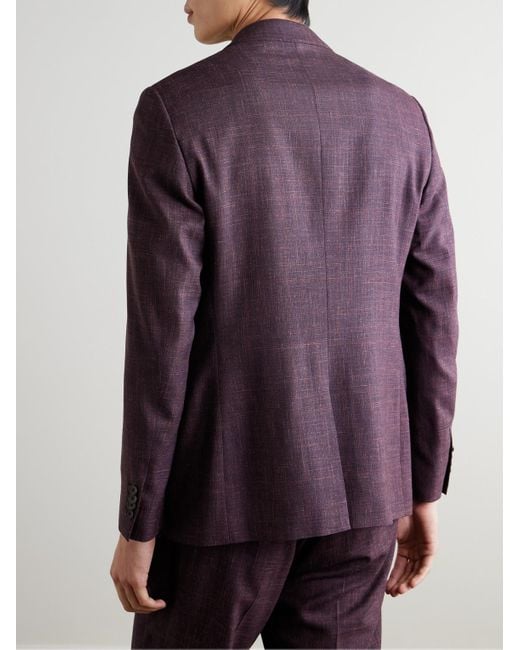 Mr P. Purple Slim-fit Virgin Wool for men