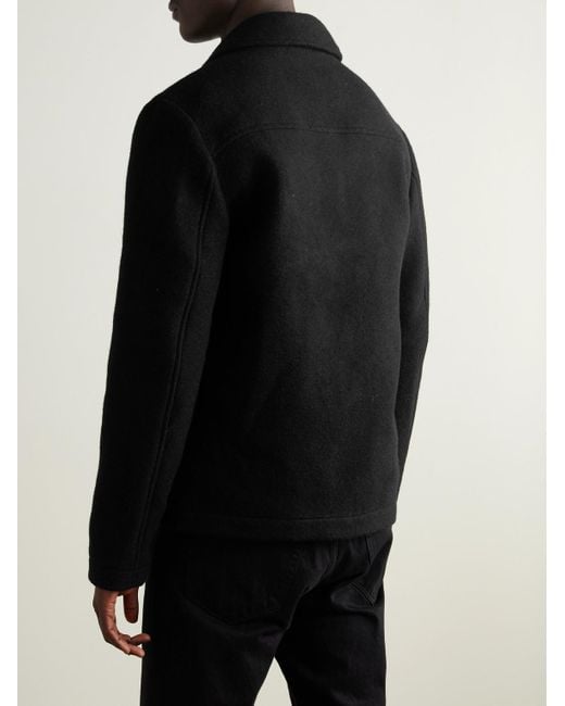 NN07 Black Gael 8267 Brushed Wool-Blend Jacket for men